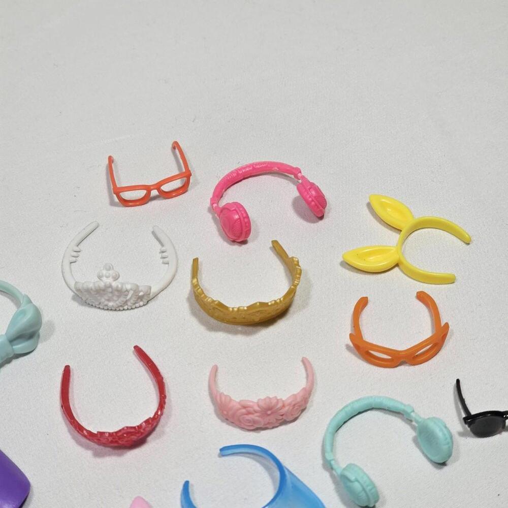 LOL Doll & Barbie Accessories Mixed Lot Hat Headband Sunglasses Tiaras Headphone - Picture 6 of 9